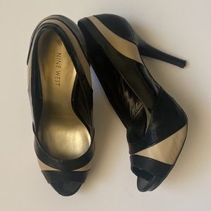 Nine West open toe high heels size 8M
